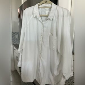 Aerie White Collared button down Shirt